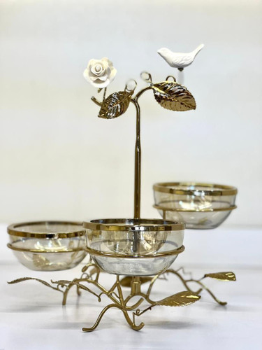 ظروف پذیرایی پایه درختی گل و گنجشک