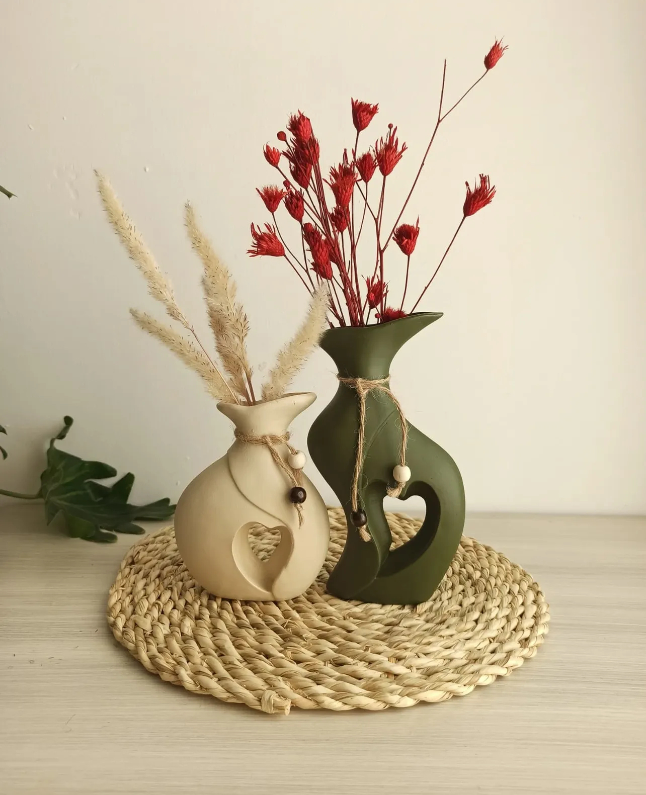 گلدون دوتایی قلبی